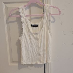 Reformation ivory button up tank size L NWOT